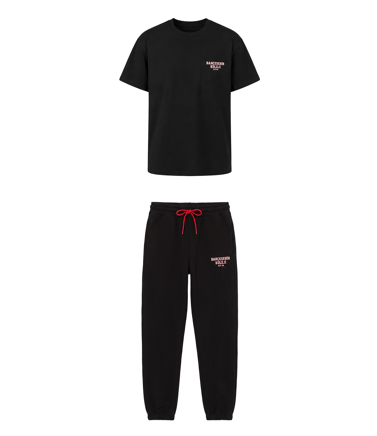 Bahçeşehir Koleji 26-27 Yeni Sezon Siyah Eşofman + Yeni Sezon Siyah T-Shirt Kombini