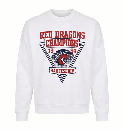 Bahçeşehir Red Dragons Beyaz Sweatshirt