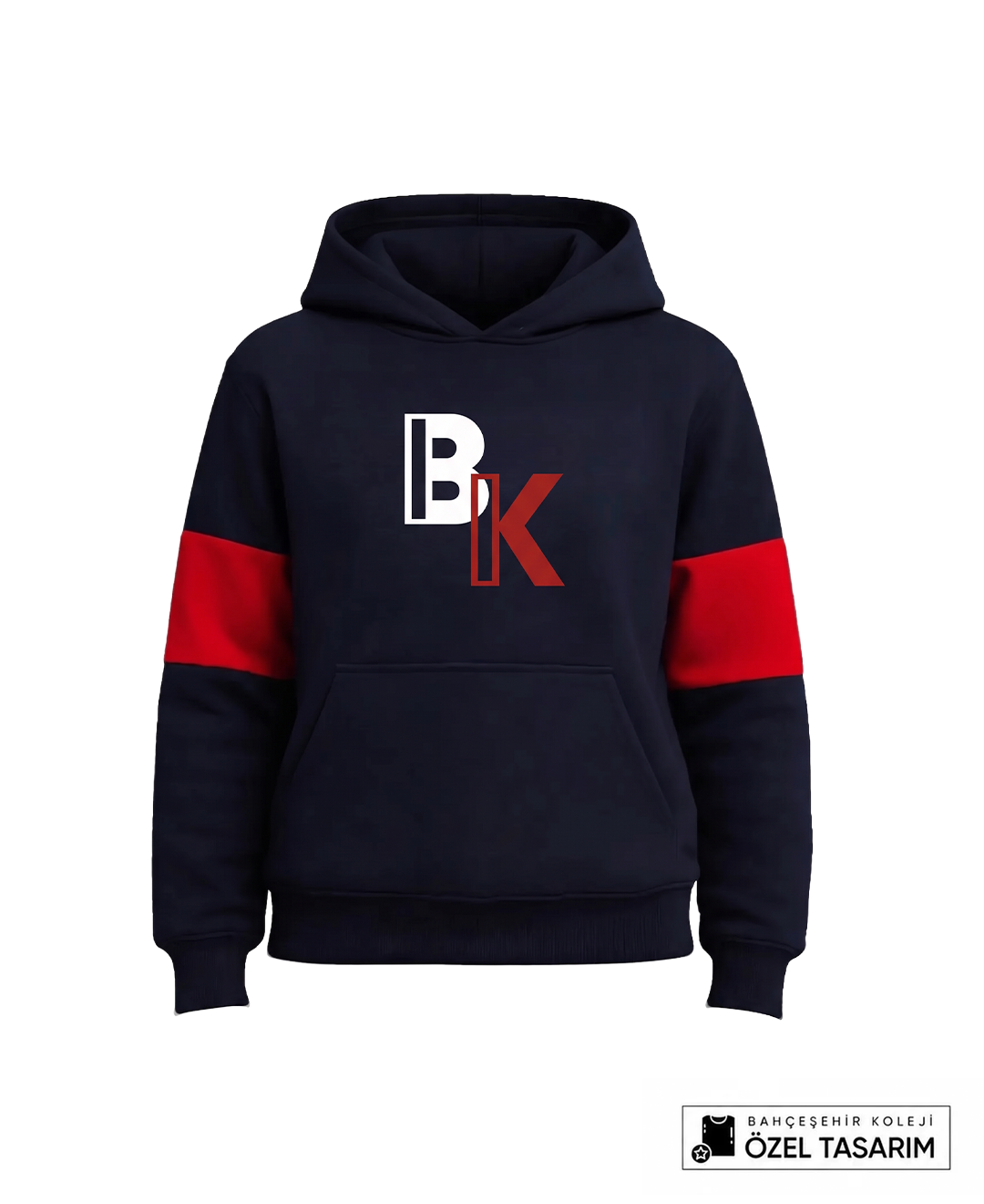 Bahçeşehir Özel BK Baskılı Kapüşonlu Sweatshirt